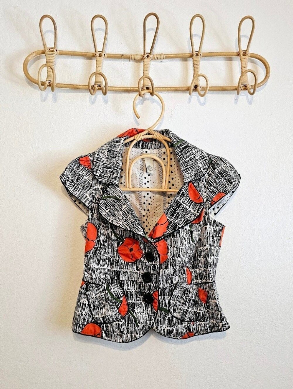 Elevenses Anthropologie poppy blazer